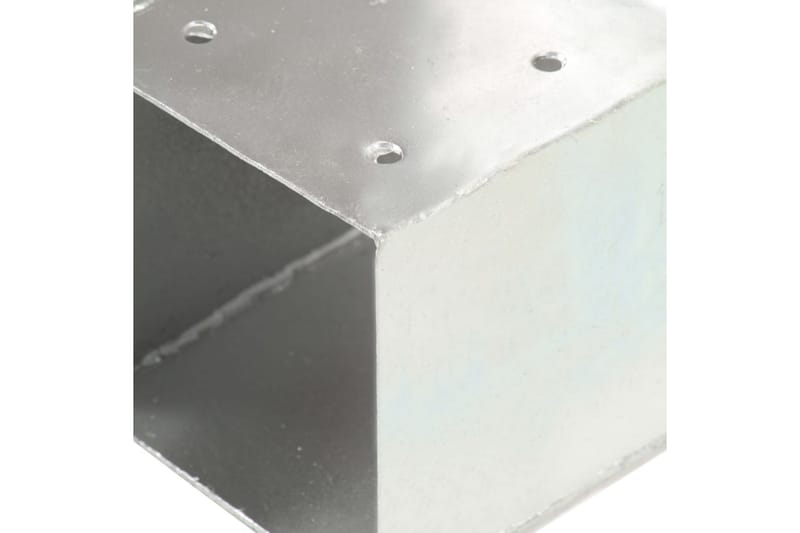 Stolpbeslag T-form galvaniserad metall 71x71 mm - Silver - Staket & grindar