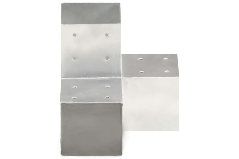 Stolpbeslag Y-form galvaniserad metall 101x101 mm - Silver - Staket & grindar