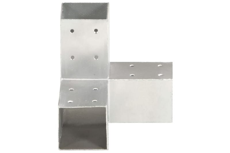 Stolpbeslag Y-form galvaniserad metall 71x71 mm - Silver - Staket & grindar