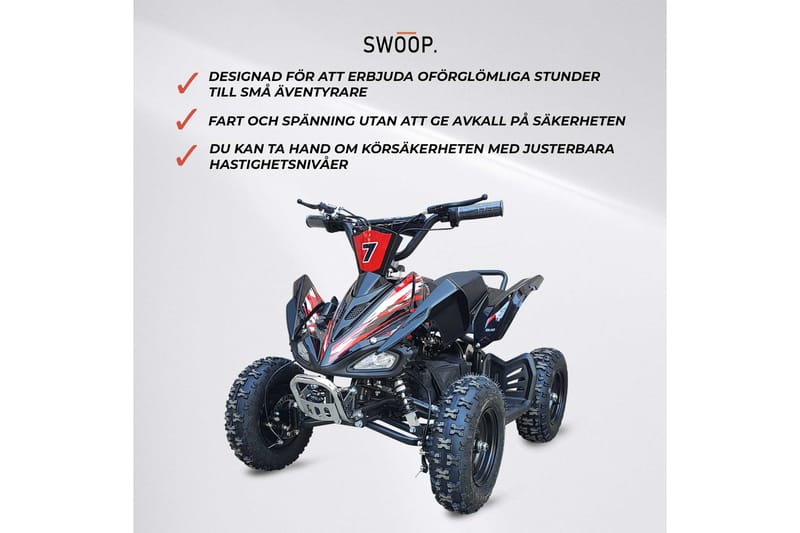 Swoop El Fyrhjuling Adventurer 1000W - Blå - Förvaring - Hyllor - Förvaringshylla - Lagerhylla