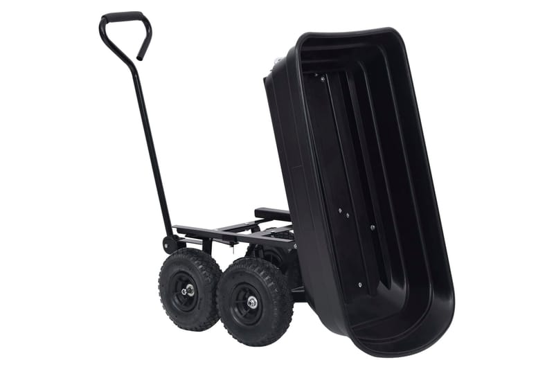 Trädgårdsvagn tippbar 300 kg 75L svart - Utemöbler - Övrigt utemöbler - Tillbehör - Övriga trädgårdstillbehör