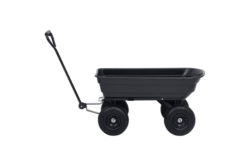 Trädgårdsvagn tippbar 300 kg 75L svart - Utemöbler - Övrigt utemöbler - Tillbehör - Övriga trädgårdstillbehör