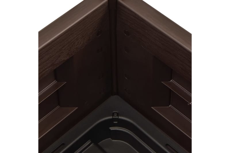 Upphöjd odlingslåda PP antracit 43x43x35 cm - Grå - Inredning & dekor - Trädgårdsdekoration - Utomhuskrukor - Blomlåda