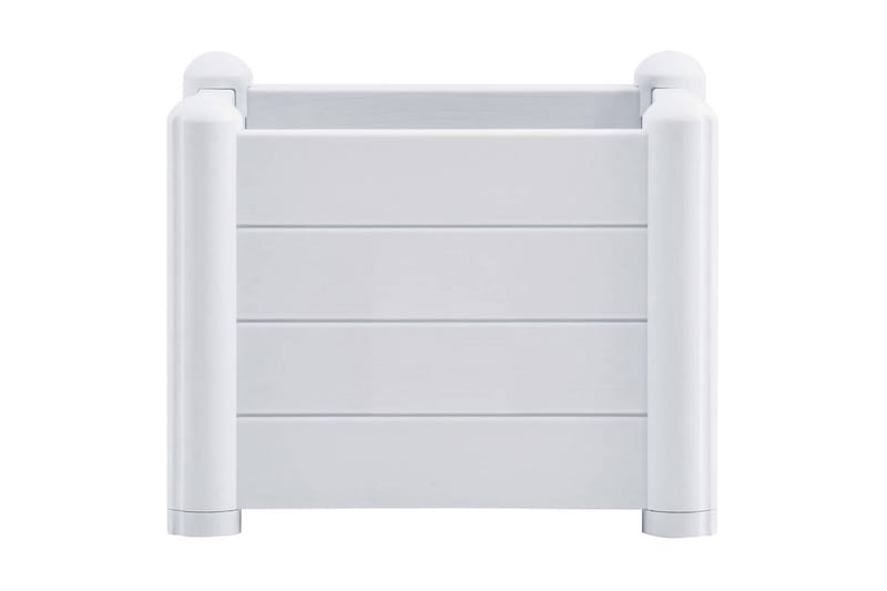 Upphöjd odlingslåda PP vit 43x43x35 cm - Vit - Inredning & dekor - Trädgårdsdekoration - Utomhuskrukor - Blomlåda
