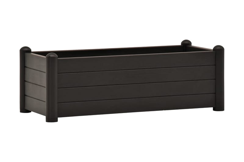Upphöjd odlingslåda PP antracit 100x43x35 cm - Grå - Inredning & dekor - Trädgårdsdekoration - Utomhuskrukor - Blomlåda