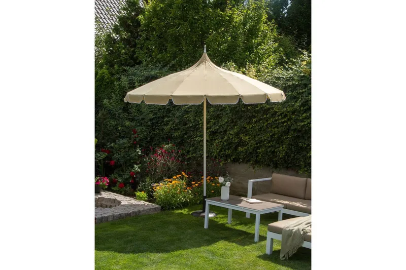 Balkongparasoll Minoa Beige - Beige - Utemöbler - Solskydd - Skärmskydd & vindskydd