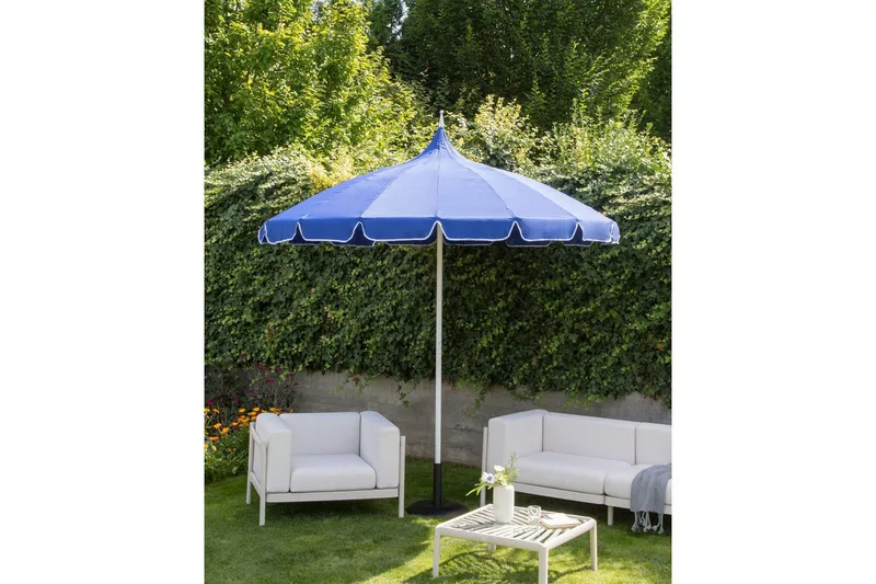 Balkongparasoll Minoa Blå - Blå - Utemöbler - Solskydd - Skärmskydd & vindskydd