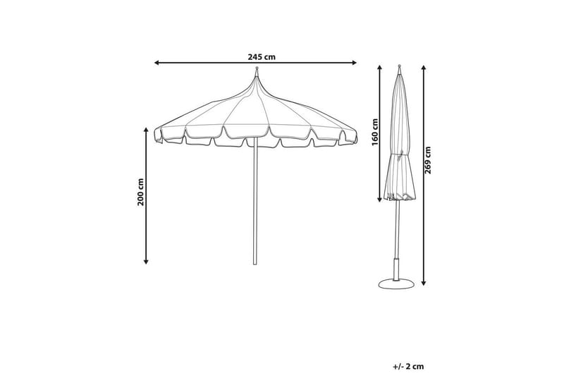 Balkongparasoll Minoa Blå/Vit - Blå/Vit - Utemöbler - Solskydd - Skärmskydd & vindskydd