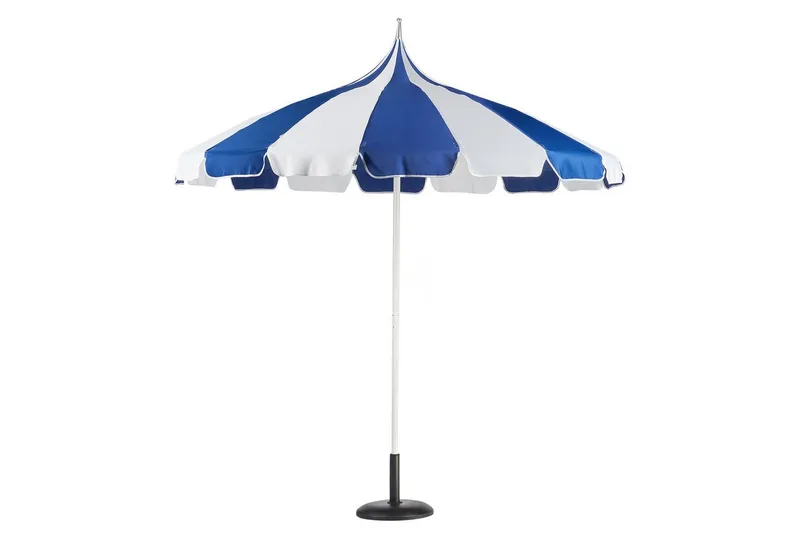Balkongparasoll Minoa Blå/Vit - Blå/Vit - Utemöbler - Solskydd - Skärmskydd & vindskydd