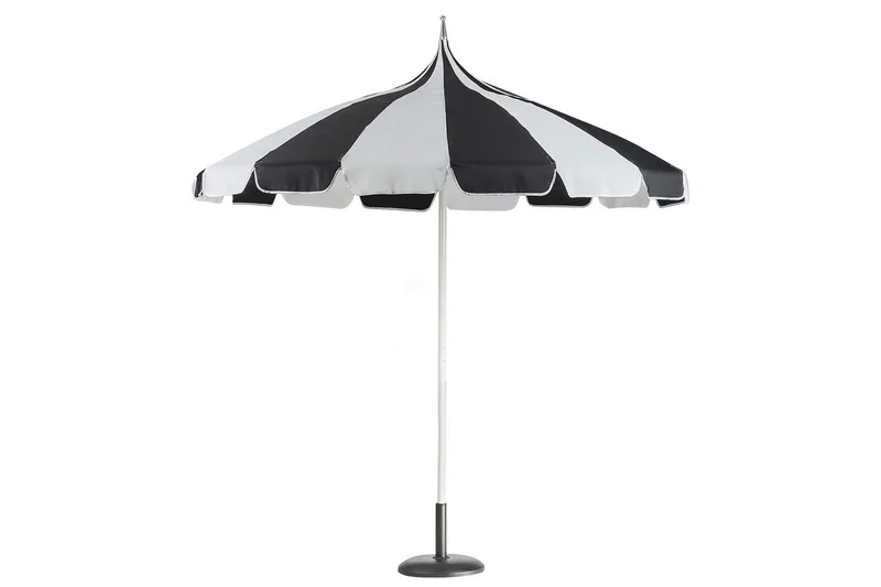 Balkongparasoll Minoa Svart/Vit - Svart/Vit - Utemöbler - Solskydd - Skärmskydd & vindskydd