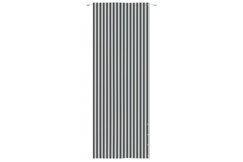 Balkongskärm antracit och vit 80x240 cm oxfordtyg - Grå/vit - Skärmskydd & vindskydd