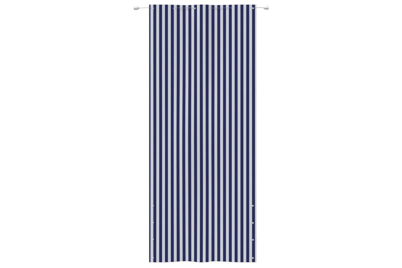 Balkongskärm blå och vit 120x240 cm oxfordtyg - Blå/Vit - Utemöbler - Solskydd - Skärmskydd & vindskydd
