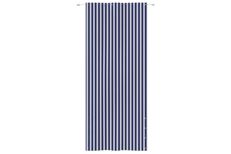 Balkongskärm blå och vit 120x240 cm oxfordtyg - Blå/Vit - Skärmskydd & vindskydd
