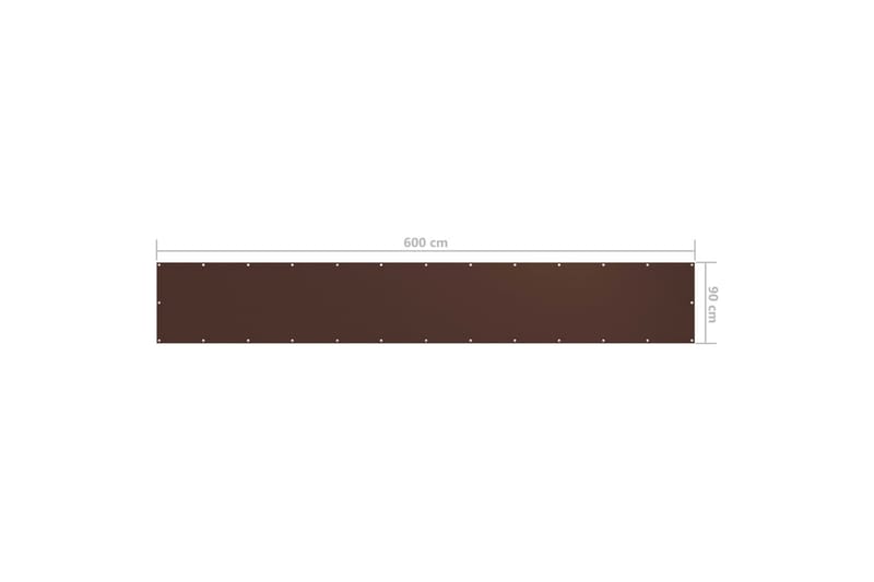 Balkongskärm brun 90x600 cm oxfordtyg - Brun - Skärmskydd & vindskydd