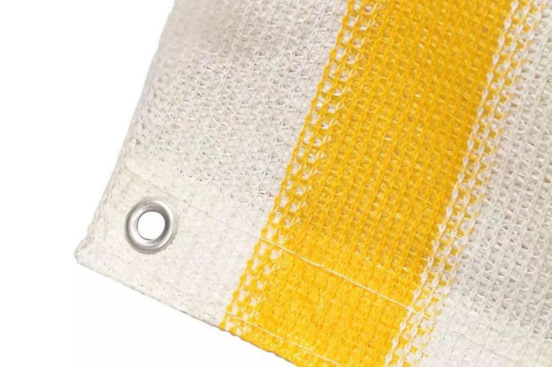 Balkongskärm HDPE 75x600 cm gul och vit - Flerfärgad - Skärmskydd & vindskydd