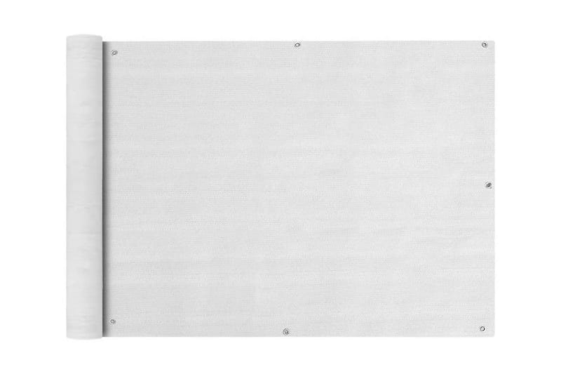 Balkongskärm HDPE 75x600 cm vit - Vit - Skärmskydd & vindskydd