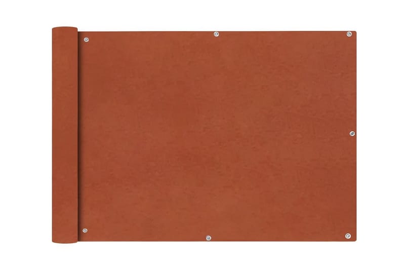Balkongskärm oxfordtyg 75x600 cm terrakotta - Röd - Skärmskydd & vindskydd