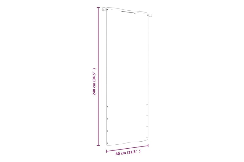 Balkongskärm röd 80x240 cm oxfordtyg - Röd - Skärmskydd & vindskydd