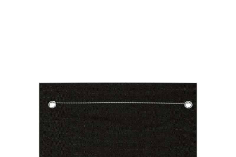 Balkongskärm svart 120x240 cm oxfordtyg - Svart - Skärmskydd & vindskydd