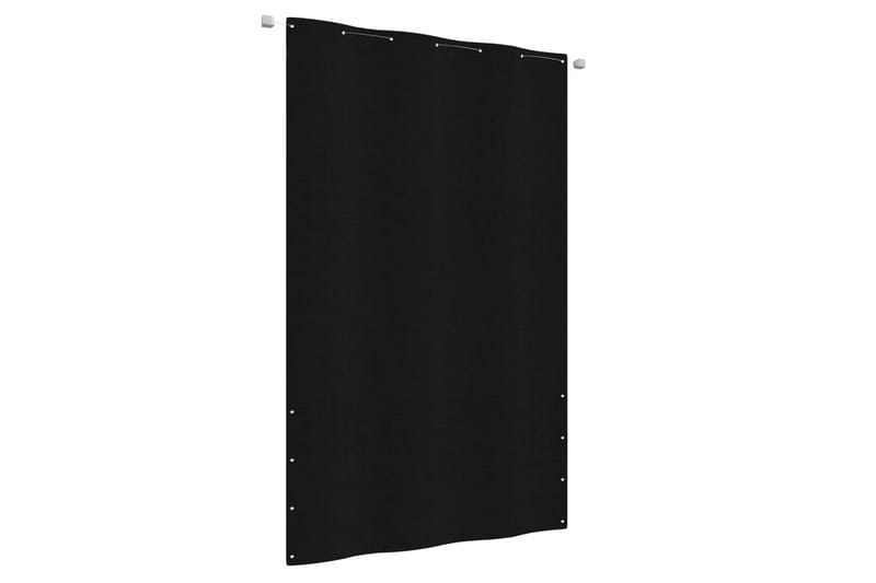 Balkongskärm svart 140x240 cm oxfordtyg - Svart - Utemöbler - Solskydd - Skärmskydd & vindskydd
