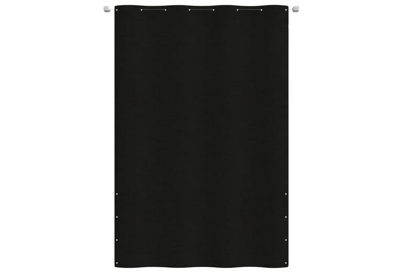 Balkongskärm svart 160x240 cm oxfordtyg - Svart - Skärmskydd & vindskydd