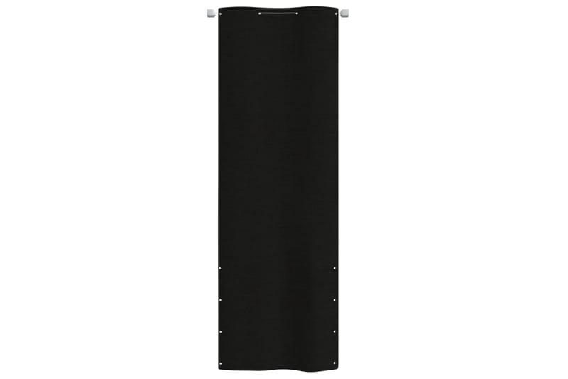 Balkongskärm svart 80x240 cm oxfordtyg - Svart - Skärmskydd & vindskydd