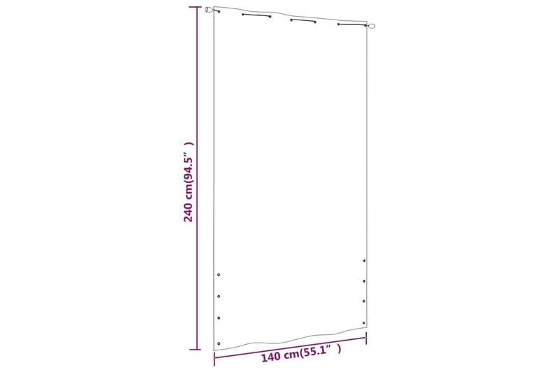 Balkongskärm terrakotta 140x240 cm oxfordtyg - Terrakotta - Utemöbler - Solskydd - Skärmskydd & vindskydd