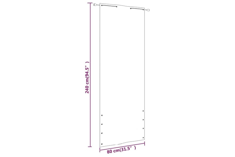 Balkongskärm terrakotta 80x240 cm oxfordtyg - Terrakotta - Skärmskydd & vindskydd