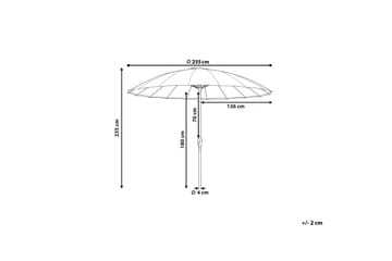 Faenza Parasoll 255 cm - Röd/Svart - Utemöbler - Solskydd - Parasoll - Balkongparasoll