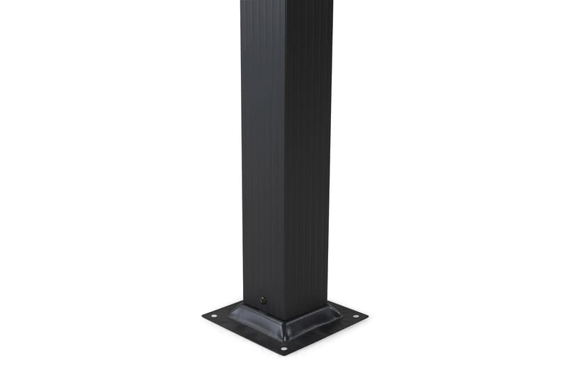 Fristående pergola med hopfällbart tak för altan och trädgård 4x3 - Svart / Aluminium - Utemöbler - Solskydd - Pergola