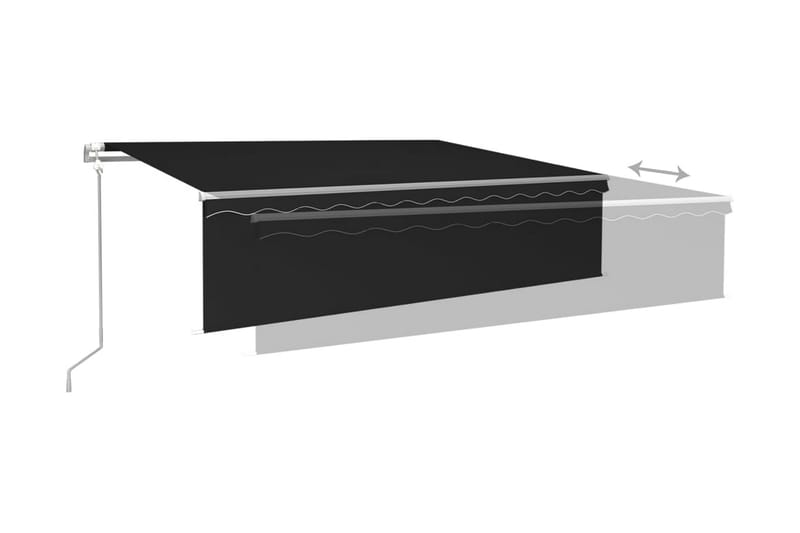 Automatiserad markis med rullgardin 6x3m antracit - Antracit - Utemöbler - Solskydd - Markiser - Fönstermarkis
