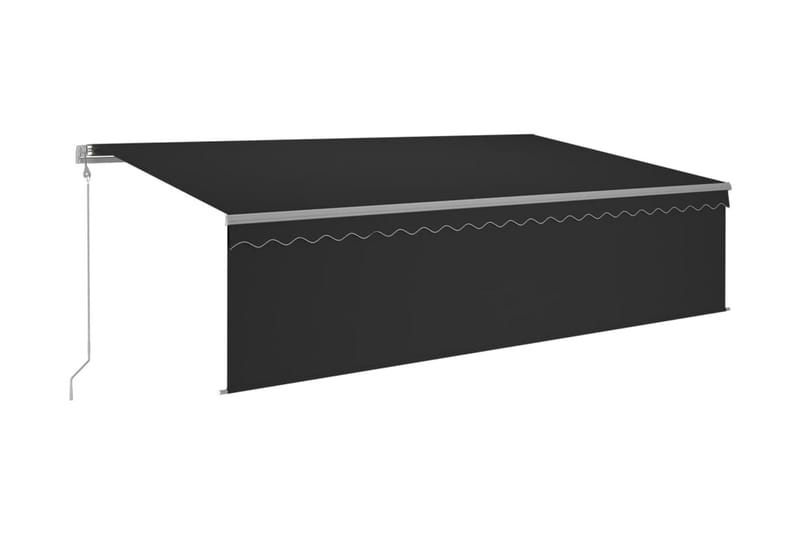 Automatiserad markis rullgardin vindsensor LED 5x3m antracit - Grå - Utemöbler - Solskydd - Markiser - Fönstermarkis