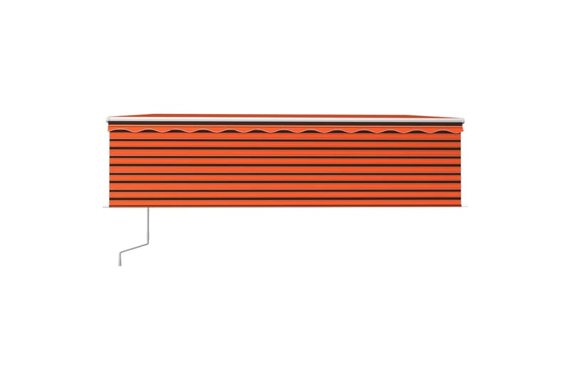 Automatisk Infällbar markis med vindsensor & LED 5x3 m - Orange - Markiser - Terrassmarkis