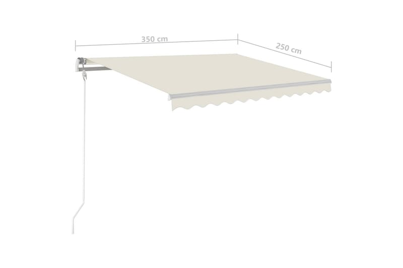 Automatisk markis 350x250 cm gräddvit - Vit - Utemöbler - Solskydd - Markiser