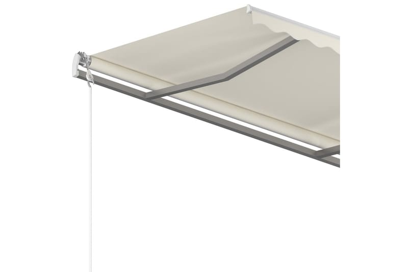 Automatisk markis 450x300 cm gräddvit - Vit - Utemöbler - Solskydd - Markiser