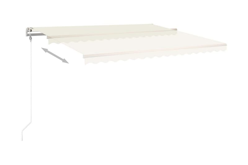 Automatisk markis 450x300 cm gräddvit - Vit - Utemöbler - Solskydd - Markiser