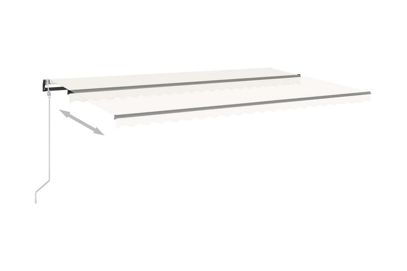 Automatisk markis 500x300 cm gräddvit - Vit - Utemöbler - Solskydd - Markiser