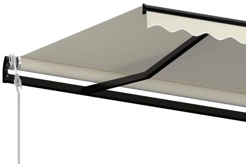 Automatisk markis 500x300 cm gräddvit - Vit - Utemöbler - Solskydd - Markiser