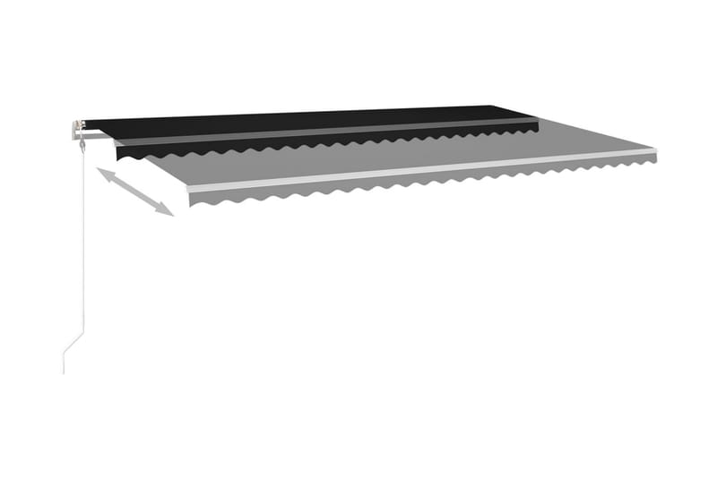 Automatisk markis 600x350 cm antracit - Antracit - Utemöbler - Solskydd - Markiser