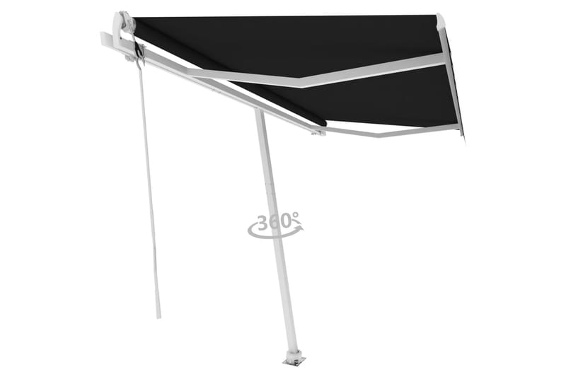 Automatisk markis fristående 400x350 cm antracit - Grå - Utemöbler - Solskydd - Markiser