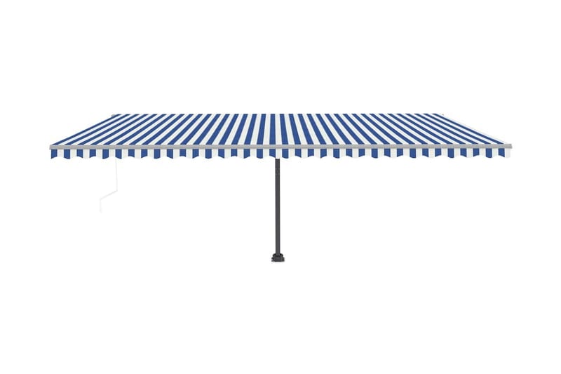 Automatisk markis med vindsensor & LED 600x300 cm - Blå - Utemöbler - Solskydd - Markiser - Fönstermarkis