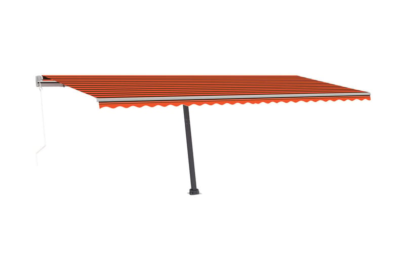Automatisk markis med vindsensor & LED 600x300 cm - Orange - Utemöbler - Solskydd - Markiser - Fönstermarkis