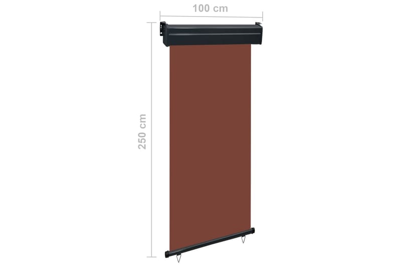 Balkongmarkis 100x250 cm brun - Brun - Utemöbler - Solskydd - Markiser - Fönstermarkis