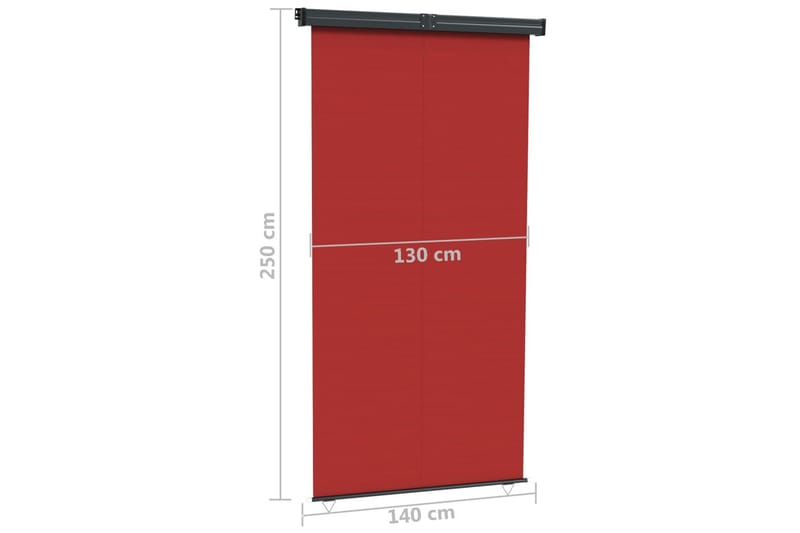 Balkongmarkis 140x250 cm r�öd - Röd - Sidomarkis - Skärmskydd & vindskydd - Markiser