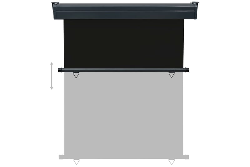 Balkongmarkis 140x250 cm svart - Svart - Utemöbler - Solskydd - Markiser - Fönstermarkis