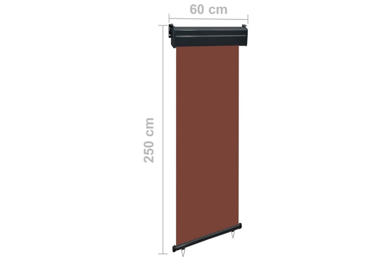 Balkongmarkis 60x250 cm brun - Brun - Utemöbler - Solskydd - Markiser - Fönstermarkis