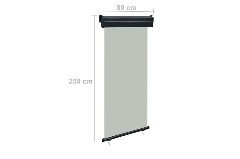 Balkongmarkis 80x250 cm grå - Grå - Utemöbler - Solskydd - Markiser - Fönstermarkis