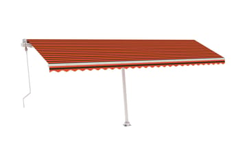 Fristående automatisk markis 600x300 cm orange/brun