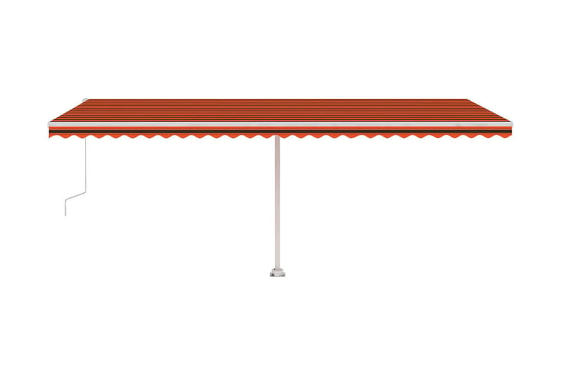 Fristående automatisk markis 600x300 cm orange/brun - Orange - Markiser - Terrassmarkis