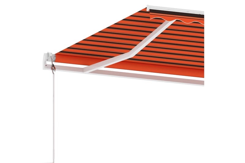 Fristående automatisk markis 600x300 cm orange/brun - Orange - Utemöbler - Solskydd - Markiser